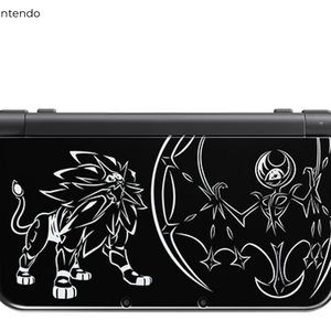 Nintendo3DS XL Pokemon Solgaleo Lunala Black Used